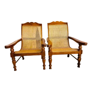 Pair of Indonesian Antique Plantation/ Planter’s Chairs