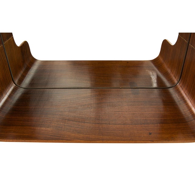 Mid-Century Modern Wall Mirror with Shelf, 1960s For Sale - Image 4 of 10