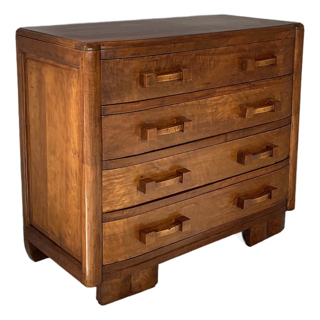 Italian Art Deco Chest of Drawers in Wood, 1930s For Sale