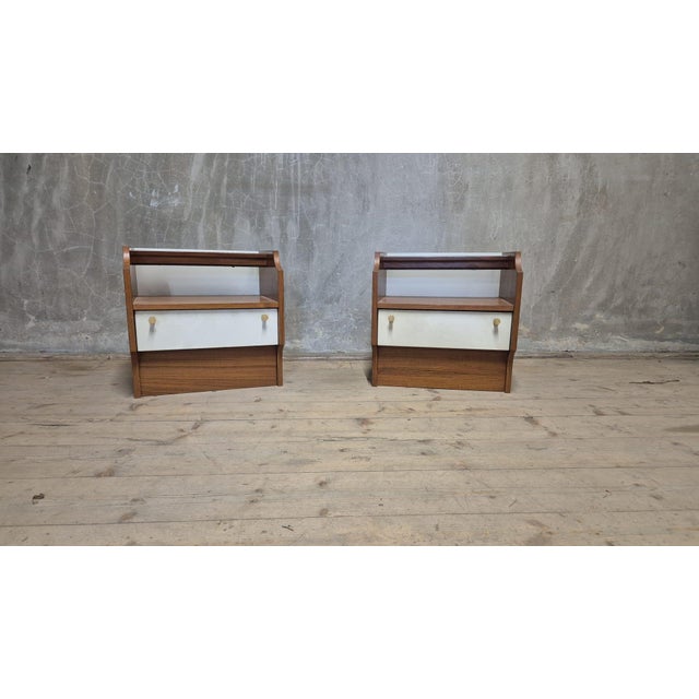 Vintage Bedside Tables, Czechoslovakia, 1940s, Set of 2 For Sale - Image 4 of 12