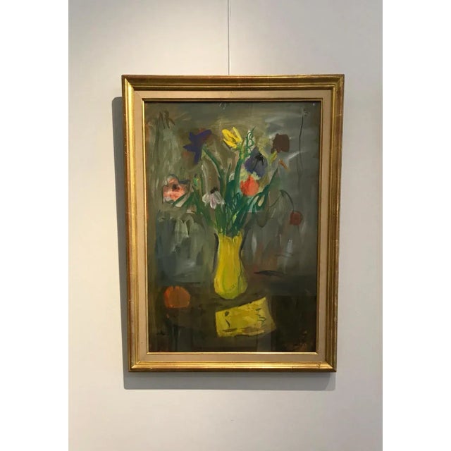 Work on paper Gilded wood frame with glass pane 75 x 57 x 2,5 cm This piece is attributed to the mentioned designer/maker....