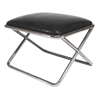Ward Bennett Scissor Chair Ottoman/Stool For Sale