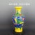 Art Deco Chinese Vintage Ceramic Vase,Ming Dynasty Yongle Marked Yellow Ground Famille Verte Porcelain Fish Tail Vase With Dragon Phoenix Relief For Sale - Image 3 of 7