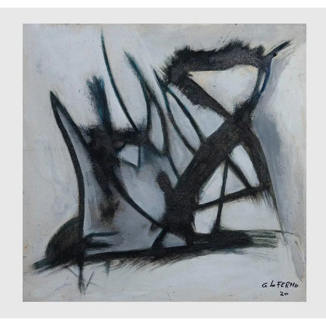 Giorgio Lo Fermo, Gray Shape, Oil on Canvas, 2021 For Sale - Image 4 of 4