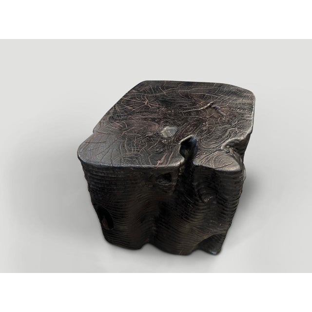 Andrianna Shamaris Magnificent Teak Wood Side Table or Pedestal For Sale - Image 13 of 18