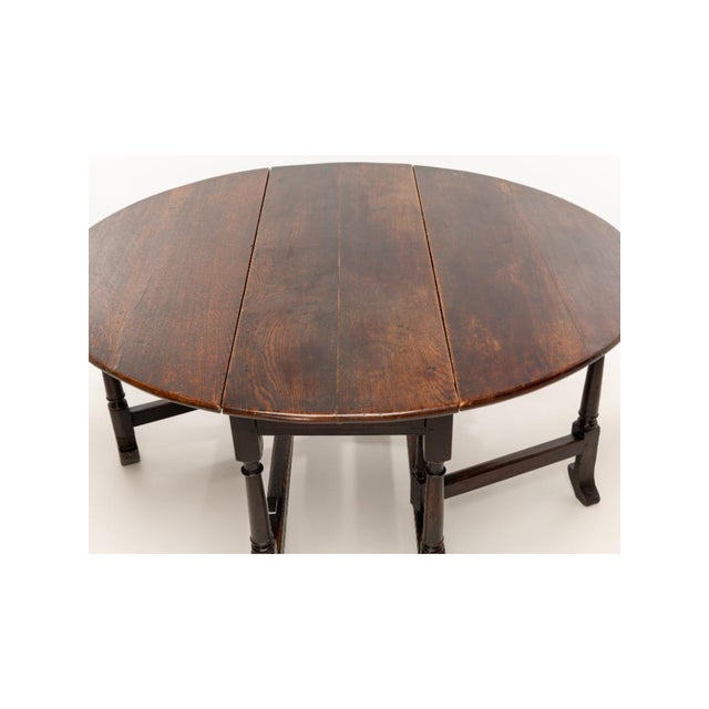 17th Century Charles II Oak Gate Leg Dining Table, 1680 For Sale - Image 5 of 17