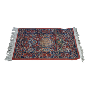 Vintage Belgium Synthetic Woven Abstract Rug Runner Carpet Mat 24" X 36"