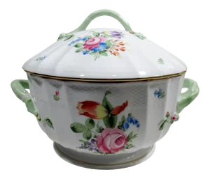 Late 20th Century Herend China Hungary Printemps Large Round Tureen