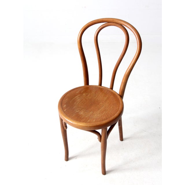 Brown Antique Bentwood Bistro Chair For Sale - Image 8 of 12