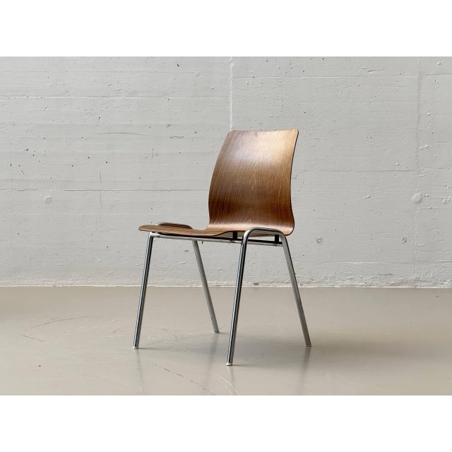 Vintage Chair with Tubular Steel Frame by Kilo und Pagholz-Schale for Lignarit, 1960s For Sale - Image 3 of 17
