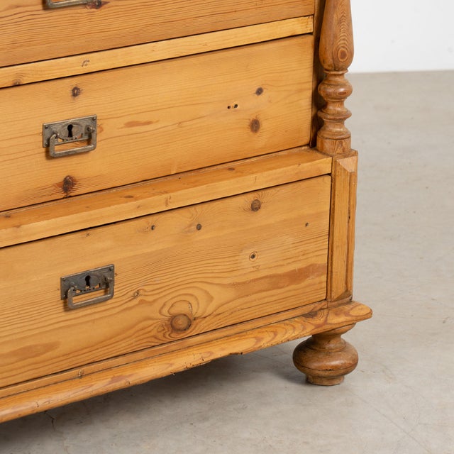 19th Century Danish Pine Chest of Four Drawers With Hidden Top Storage For Sale - Image 15 of 17