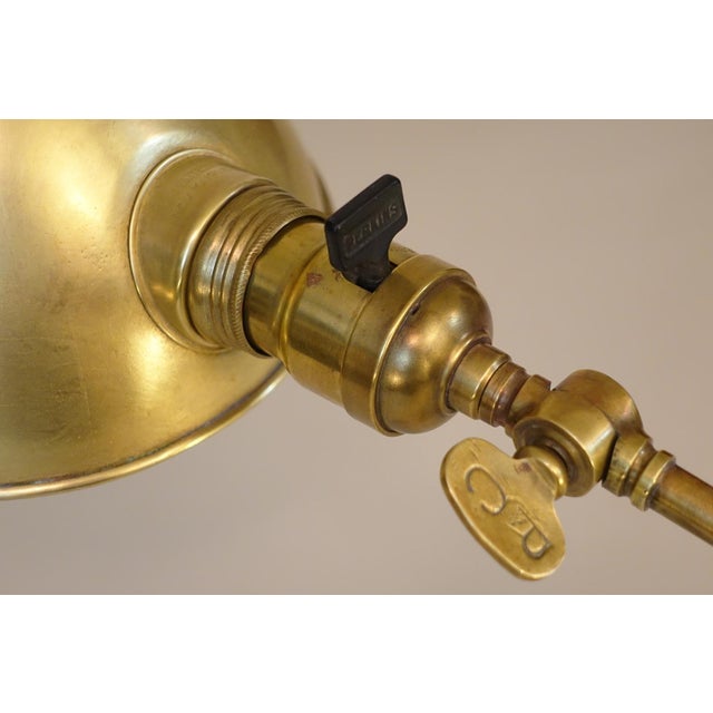 1920s Rare Early Art Deco Industrial Machine Age Brass Elegant Articulating Lamp O C White Faries Era For Sale In Los Angeles - Image 6 of 12