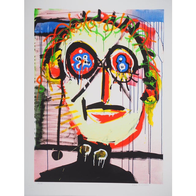Paul Kostabi, Portrait of a Man, Giclée Print For Sale