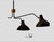 Perfect condition. 3 light large chandelier has a stylish, contemporary feel. With three sleek, movable shades on long,...