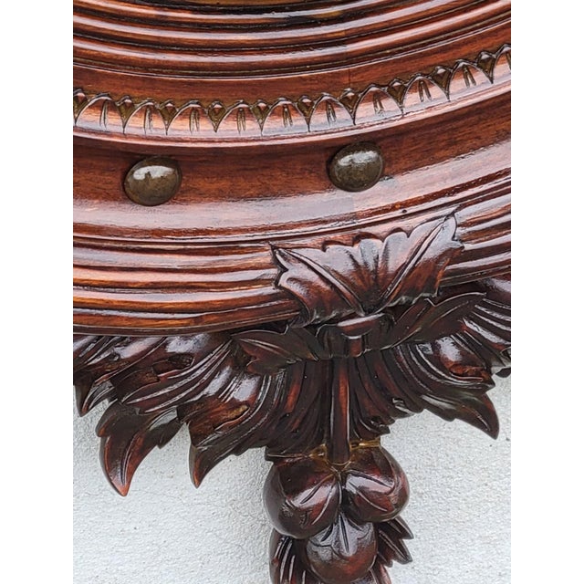 1940s American Federal Eagle Hand Carved Mahogany Wall Mirror Large For Sale - Image 14 of 15