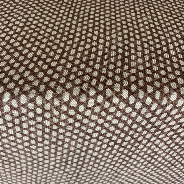 2020s Fermoie Wicker Chocolate Brown Cotton Linen Fabric- 2 1/3 Yards For Sale - Image 5 of 5