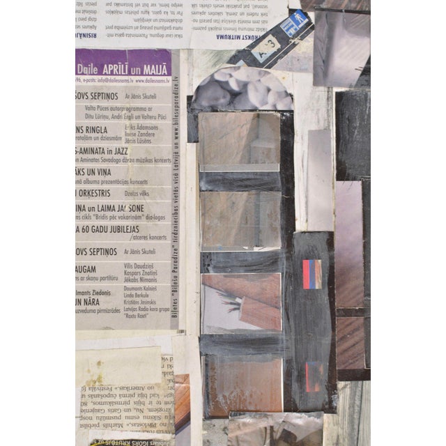 Imants Vecozols, City, 2017, Mixed Media on Cardboard For Sale - Image 4 of 6