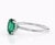 Natural 1.25 Ct Oval Cut Natural Emerald & 0.85 Ct Natural Pave Diamond Hidden Halo Engagement Ring with size 3.75 in 14 K...