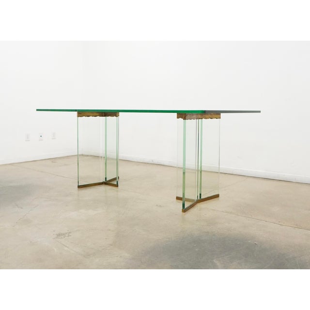 1970s 1970s Attributed to Leon Rosen Glass Dining Table For Sale - Image 5 of 18