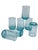 Art Nouveau Vintage Turquoise Glass Blue Small Juice Tumblers - A Set of 7 For Sale - Image 3 of 7