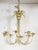 1950s Eight-Arm Italian Solid Brass Flower Chandelier For Sale - Image 4 of 13