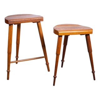 Danish Golden Age Artist Stools in Pine, 1850s, Set of 2 For Sale
