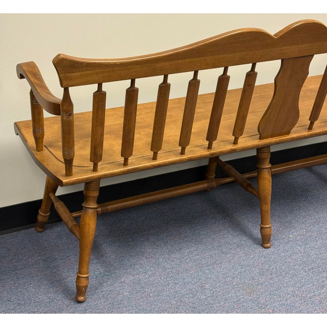 Mid 20th Century Rockport Maple Bench For Sale - Image 4 of 12