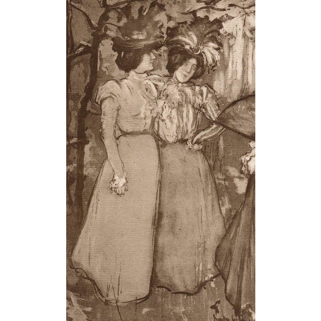 Late 19th Century Manuel Robbe, Menuet d'Automne, 1898, Original Lithograph For Sale - Image 5 of 11