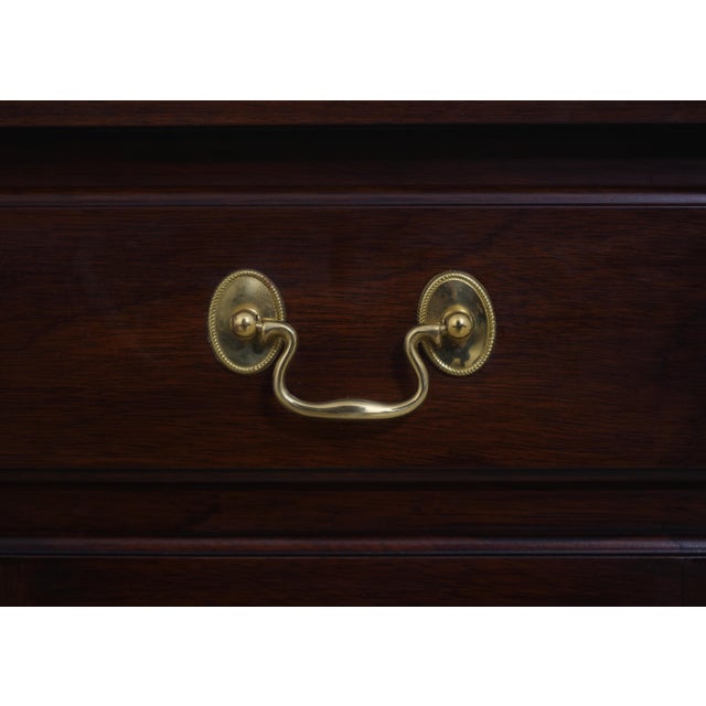 Pair of Henkel Harris Model 114 Mahogany Georgian Style Nightstands For Sale - Image 9 of 18