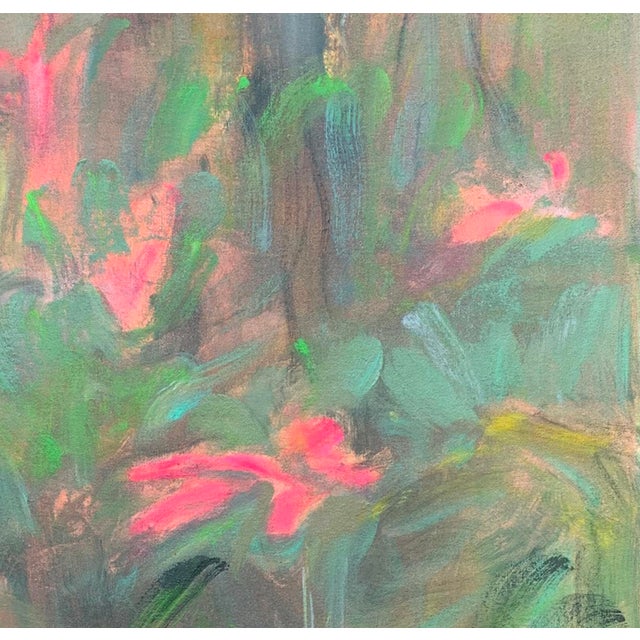 Trixie Pitts "Wild Roses" by Trixie Pitts Large Abstract Oil Painting For Sale - Image 4 of 10