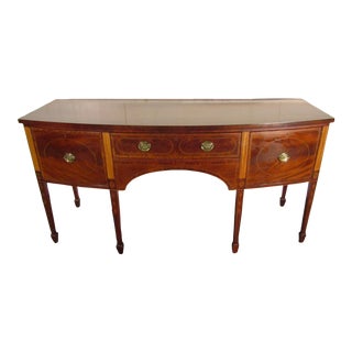 Baker Furniture Colonial Williamsburg Mahogany Inlay Sideboard For Sale