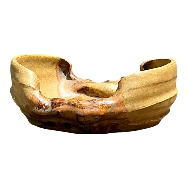 Vintage Abstract Form Ceramic Bowl For Sale