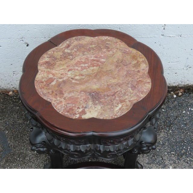 This exquisite Flower Statue Stand Table is made of wood, solid wood, and marble. This beautiful table was made in the...