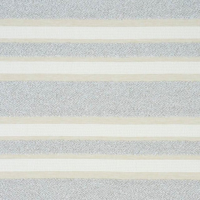 Sample - Schumacher Ohara Stripe Indoor & Outdoor Fabric in Grey For Sale