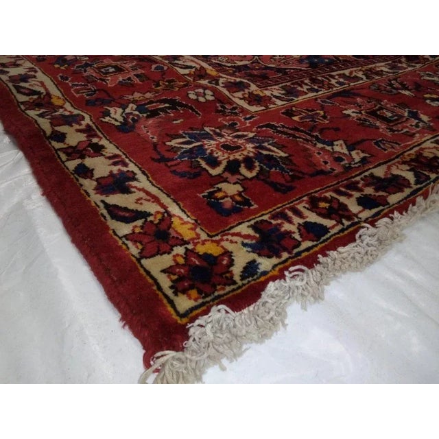 1960s Vintage Persian Saman Rug - 9′7″ × 13′ For Sale - Image 9 of 10