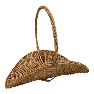 French Flower Harvest Basket For Sale