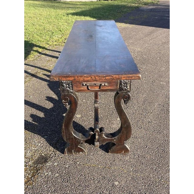 Period: 20th century Style: Other Style Condition: Good condition Material: Chestnut Large solid chestnut farmhouse table...