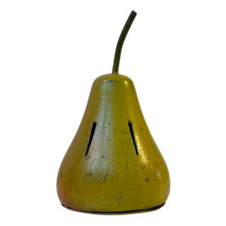Bauhaus Pear Potpourri Jar in Lacquered Steel, 1920s For Sale