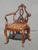 Vintage Oriental Asian Chippendale Wood & Cane Seat Accent Chair ~ French For Sale - Image 12 of 12