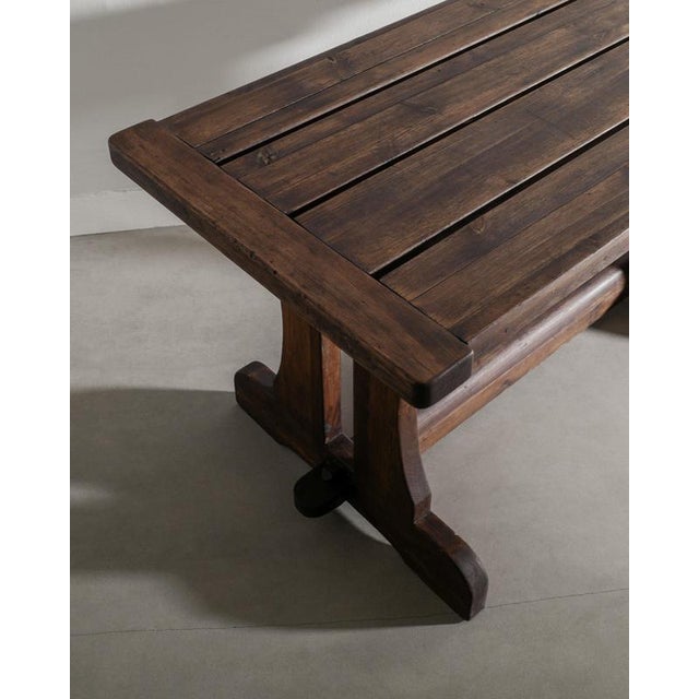 Early Swedish Modern Wooden Berga Pine Table by David Rosén for Nordiska Kompaniet, 1930s For Sale - Image 6 of 7