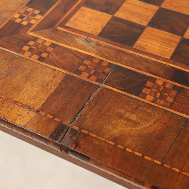Antique Chessboard Pattern Table, 1800s For Sale - Image 5 of 11