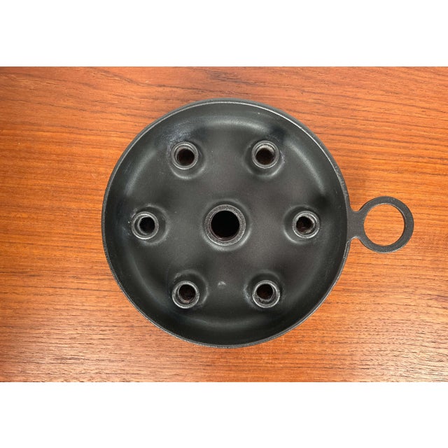 Mid-Century Modern Mid-Century Modern Cast Iron Candleholder by Timo Sarpaneva for Rosenlew of Finland, 1960s For Sale - Image 3 of 18