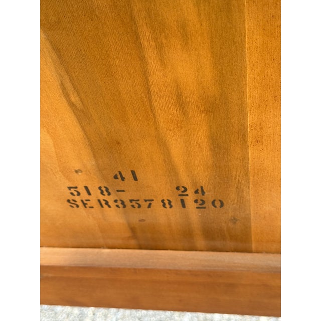Wood Mid 20th Century Burlwood Queen Headboard Attributed to Lane For Sale - Image 7 of 9