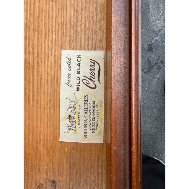 Late 20th Century Henkel Harris Cherry Single Drawer Side Cabinet/ Nightstand. For Sale - Image 10 of 17