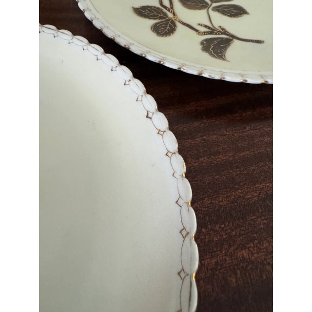 Pink 19th Century Pink Floral Cabinet Plates a Pair For Sale - Image 8 of 12