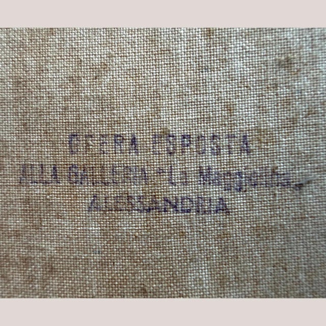 Abstract Composition in Blue and Red, 1950s, Oil on Canvas For Sale - Image 7 of 8