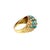 Blue Mid 20th Century 18k Yellow Gold Vintage Turquoise Studded Ring, Size 5.5 For Sale - Image 8 of 10
