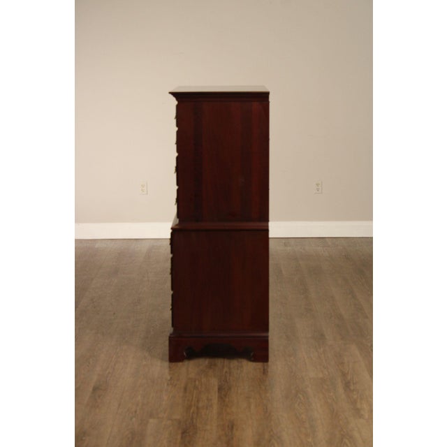 Link Taylor Chippendale Style Mahogany Chest on Chest For Sale - Image 16 of 18