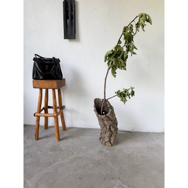1970s Vintage Cork Bark Vase, 1970s For Sale - Image 5 of 18