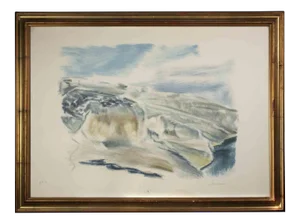 Alfonso Avanessian, Landscape, Lithograph, 1970s